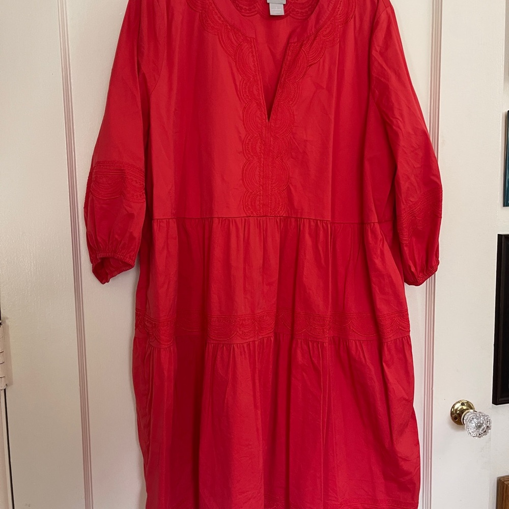 Chicos Red/Orange Dress